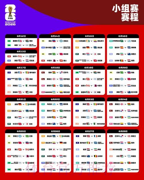 2026世界杯完整赛程怎么查 2026世界杯完整赛程怎么查